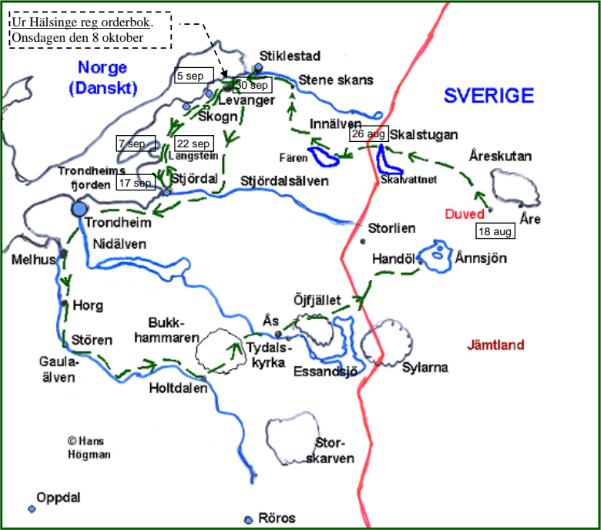 Med Hälsinge regemente i Norge år 1718